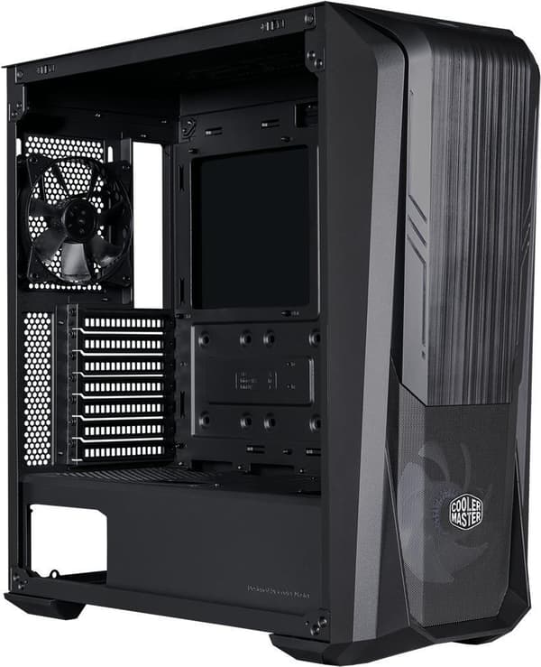 Cooler Master MasterBox 500 - MDT - Udvidet ATX - sidepanel med vindue (hærdet glas) - ingen strømforsyning (ATX) - sort - USB/lyd Sort