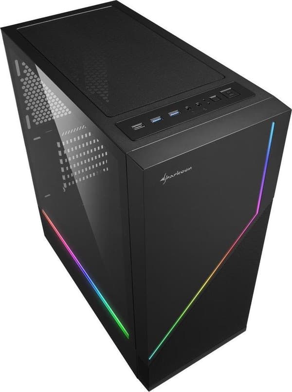 Sharkoon RGB FLOW Midi ATX Tower Sort