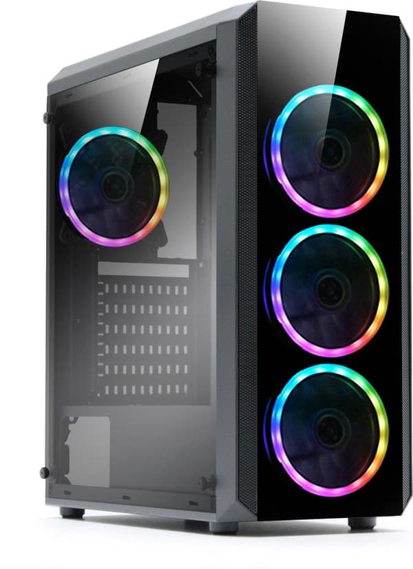 LC-Power Gaming 703B - Quad-Luxx Midi Tower Sort