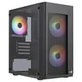 Miniatyrbild 1 av 4: Aerocool HEXFORMBKV2 Micro ATX PC-fodral 3 fläktar FRGB Svart