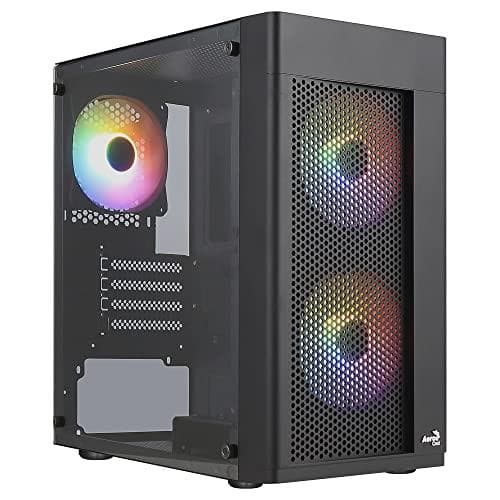 Aerocool HEXFORMBKV2 Micro ATX PC Case 3 Fans FRGB Sort Sort
