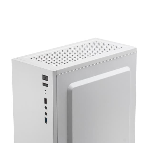 Spelchassi ATX - Mars Gaming - MC100 Vit - FRGB Fläkt 9cm - Konvektionskylning - RGB-belysning