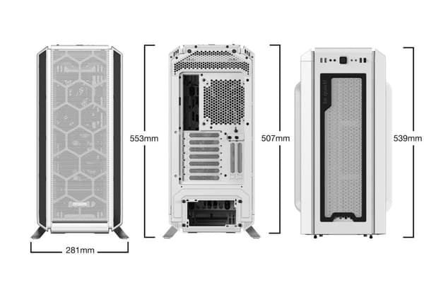 var tyst! Silent Base 802 Fönster Vit Midi Tower Vit