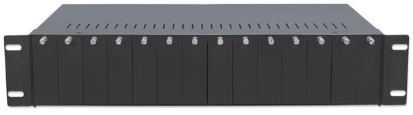 Intellinet 507356 14 Slot Media Converter -kotelo, musta