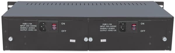 Intellinet 507356 14 Slot Media Converter -kotelo, musta