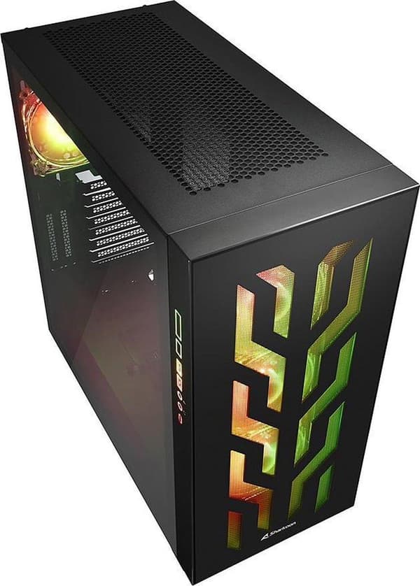 Sharkoon ELITE SHARK CA300T Midi Tower Svart