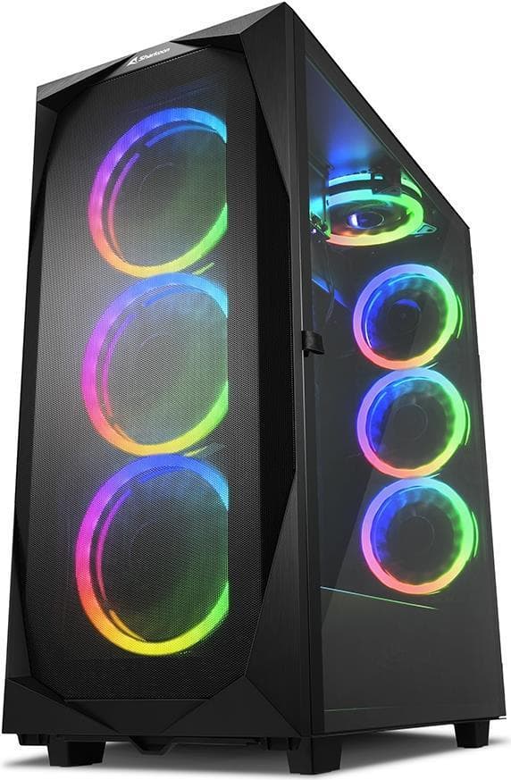 Sharkoon REV300 - Tower - PC - Svart - ATX - EATX - micro ATX - Mini-ITX - Härdat glas - Fickfläkt (4044951032129) Svart