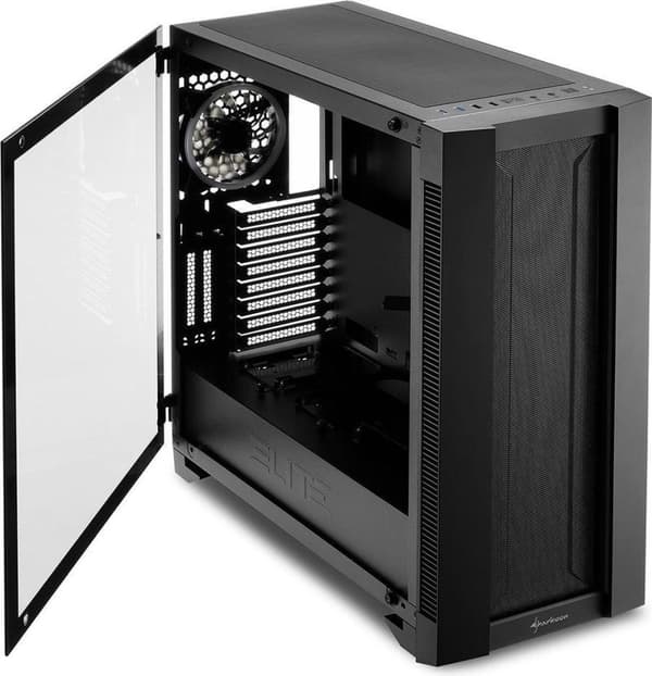 Sharkoon ELITE SHARK CA200M Midi Tower musta