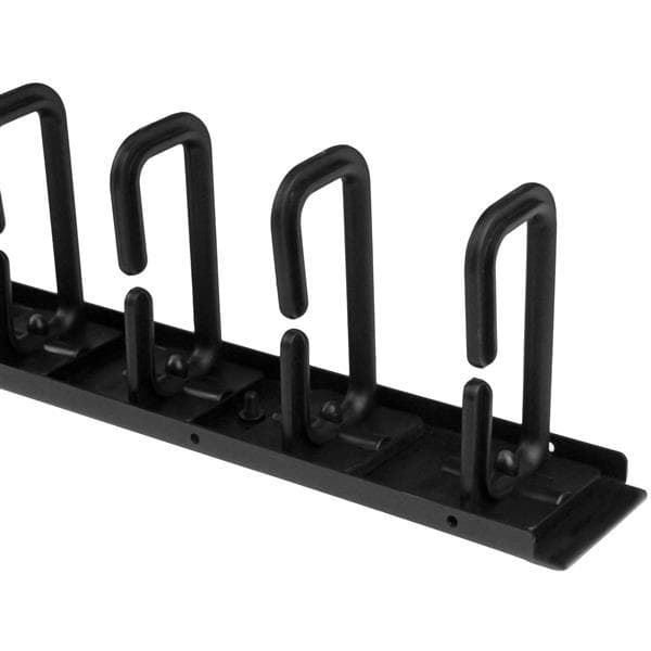 StarTech.com Lodret kabelbeholder med D-kroge - 0U - 1,8m - Rack Cable Manager - D-Ring Cable Management Kit - 1,83m - Sort - 40U (Antal i pakken: 2 )