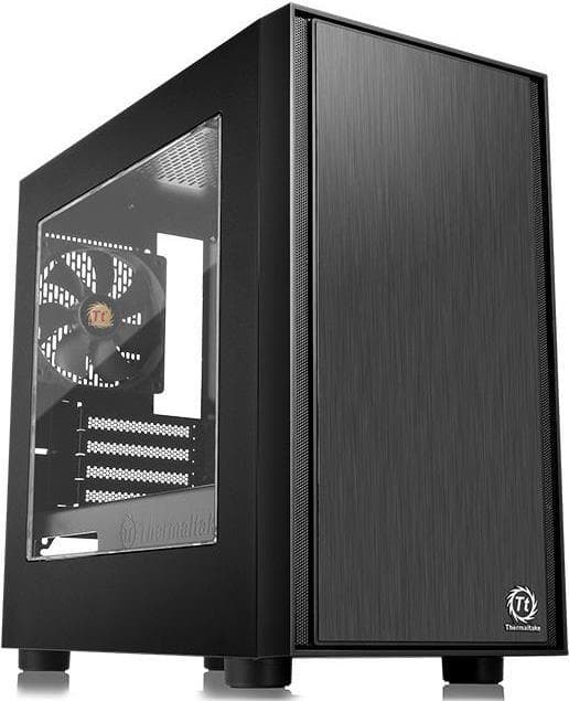 Thermaltake Versa H17 Window - Tower - micro ATX - sidopanel med fönster - ingen strömförsörjning (PS/2) - svart - USB/Audio Svart