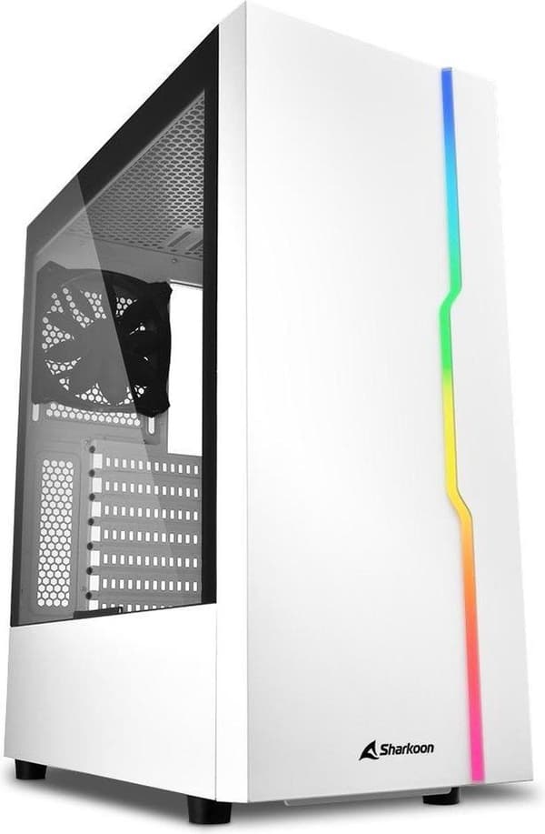 Sharkoon RGB Slider Midi Tower Hvid Hvid
