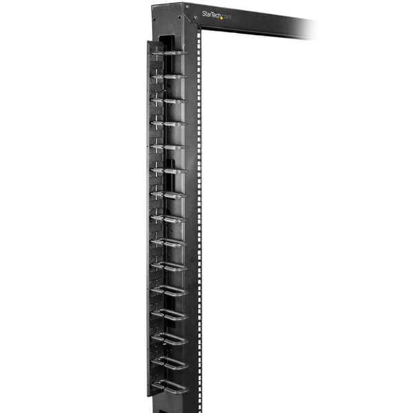 StarTech.com Lodret kabelbeholder med D-kroge - 0U - 91 cm - Rack Cable Manager - D-Ring Cable Management Kit - 91,4 cm - Sort - 20U