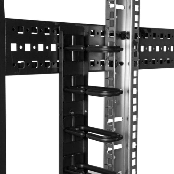 StarTech.com Lodret kabelbeholder med D-kroge - 0U - 91 cm - Rack Cable Manager - D-Ring Cable Management Kit - 91,4 cm - Sort - 20U
