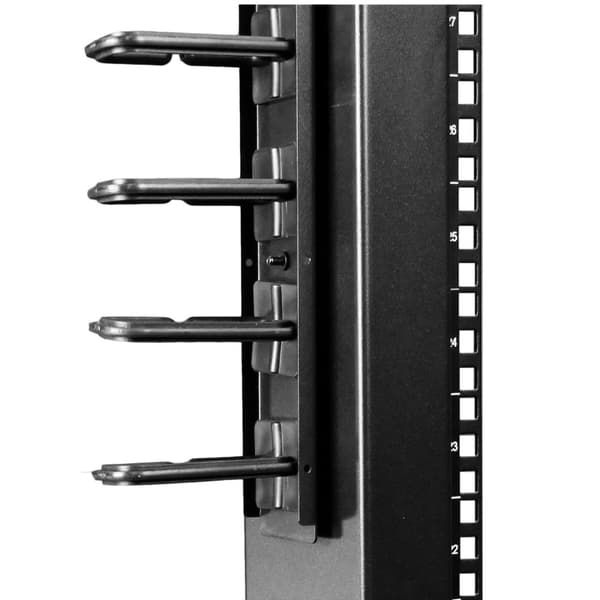 StarTech.com Lodret kabelbeholder med D-kroge - 0U - 91 cm - Rack Cable Manager - D-Ring Cable Management Kit - 91,4 cm - Sort - 20U