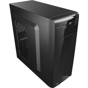 AeroCool Corporate CS-1101 - Black Edition - Midi Tower - ATX - uden strømforsyning (ATX) - Sort - USB/Audio (EN58126) Sort