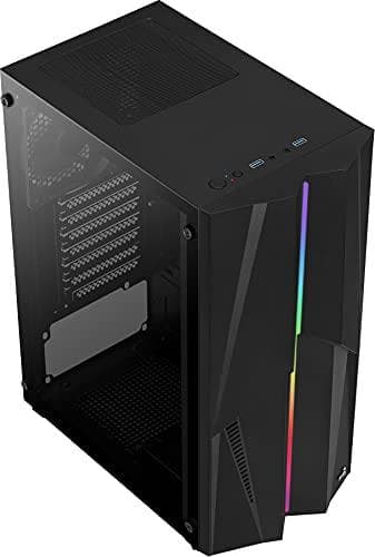 AeroCool Mecha - MT - ATX - sidopanel med fönster (härdat glas) - ingen strömförsörjning (ATX) - svart - USB/Audio (ACCM-PV28013.11)