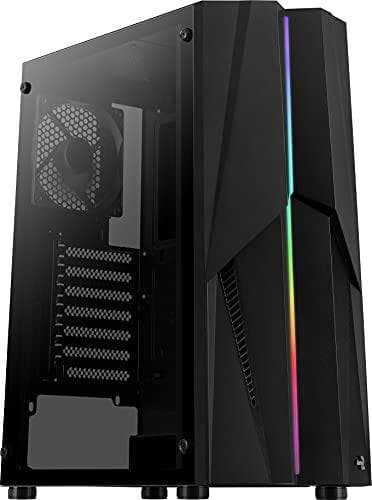 AeroCool Mecha - MT - ATX - sidopanel med fönster (härdat glas) - ingen strömförsörjning (ATX) - svart - USB/Audio (ACCM-PV28013.11)