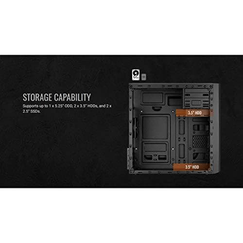 AeroCool PGS C Series CS-103 - Mini Tower - micro ATX - uden strømforsyning (ATX) - sort - USB/Audio (ACCS-PC11014.11)