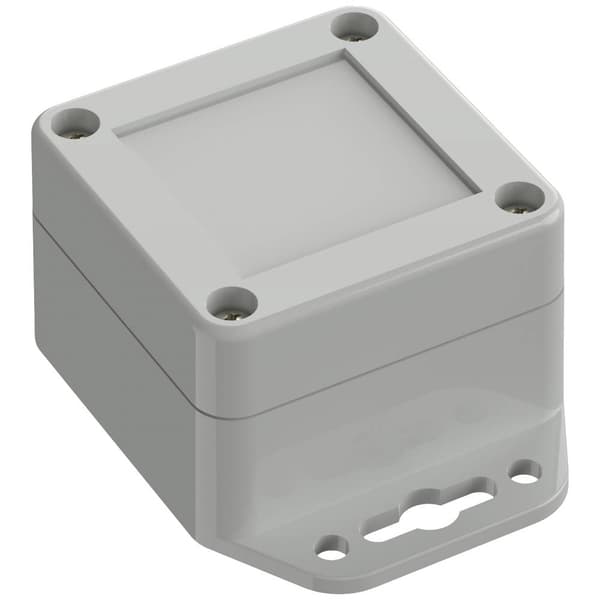 TRU COMPONENTS TC-10860388 Flänshölje 60 x 60 x 40.10 ABS Ljusgrå 1 st