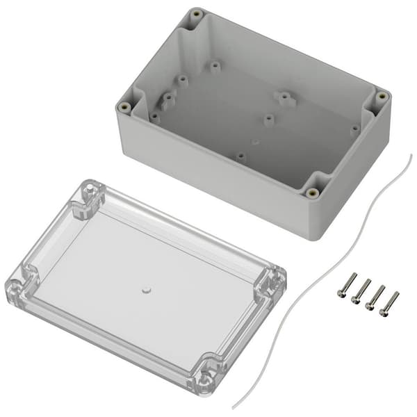 TRU COMPONENTS TC-10860788 Universalhölje 150 x 100 x 60 ABS-PC Ljusgrå 1 st