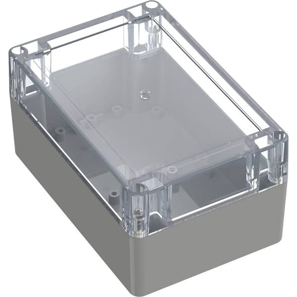 TRU COMPONENTS TC-10860824 Universalhölje 150 x 100 x 75 Polykarbonat Ljusgrå 1 st