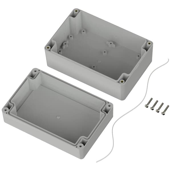 TRU COMPONENTS TC-10860820 Universalhölje 150 x 100 x 75 ABS Ljusgrå 1 st