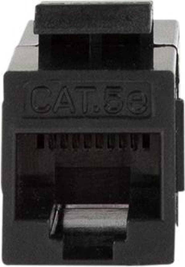 LogiLink Keystone kobling 2X RJ45 UTP , Cat.5e, sort