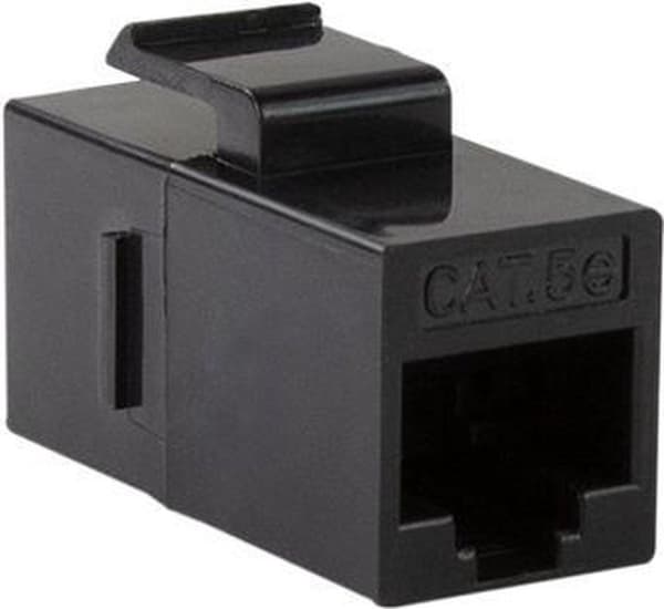 LogiLink Keystone kobling 2X RJ45 UTP , Cat.5e, sort