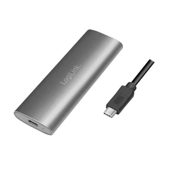LogiLink UA0389 M.2 SSD-hölje USB-C® (USB 3.2 Gen 2) 10 GBit/s M.2 PCLe NVMe, M.2 SATA 2230, 2242, 2260, 2280 UA0389