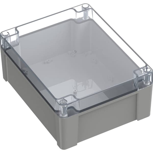 TRU COMPONENTS TC-10861048 Universalhölje 240 x 191.30 x 105.60 Polykarbonat Ljusgrå 1 st