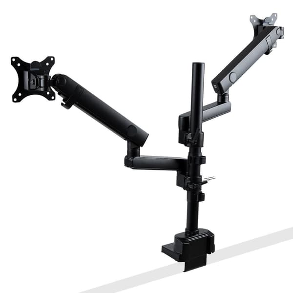 StarTech.com Dobbelt skærmarm til skrivebordsmontering, Full Motion skærmbeslag til 2x VESA-skærme op til 32" (8 kg), lodrette stabelbare arme, højdej