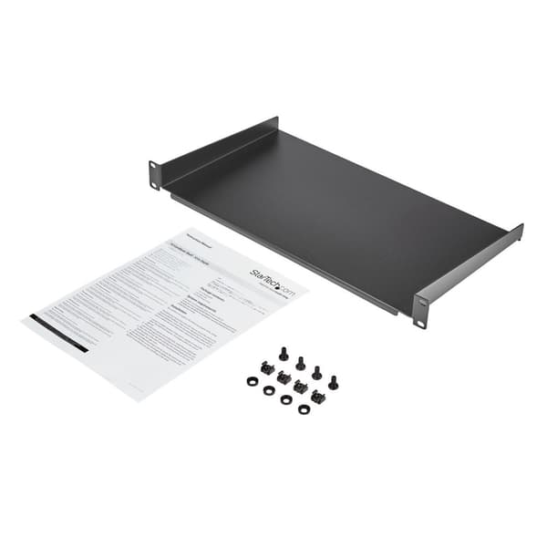 StarTech 1U palvelinkaapin telinehylly - 10 tuumaa / 25,4 cm syvä