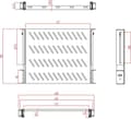 Miniatyrbillede 5 af 7: Renkforce RF-3432148 19 tommer serverrack skabsbund 1 U tilbagetrækkelig Velegnet til skabsdybde: fra 400 mm Sort