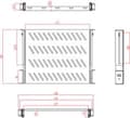 Miniatyrbillede 6 af 7: Renkforce RF-3432148 19 tommer serverrack skabsbund 1 U tilbagetrækkelig Velegnet til skabsdybde: fra 400 mm Sort
