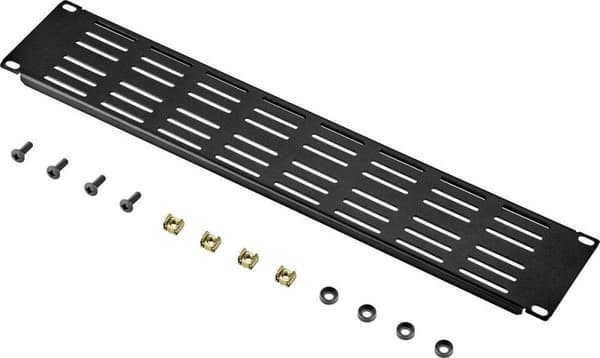 Renkforce RF-3429460 19 tuuman palvelintelinekaapin kansi 2 U ilma-aukoilla Tummanharmaa