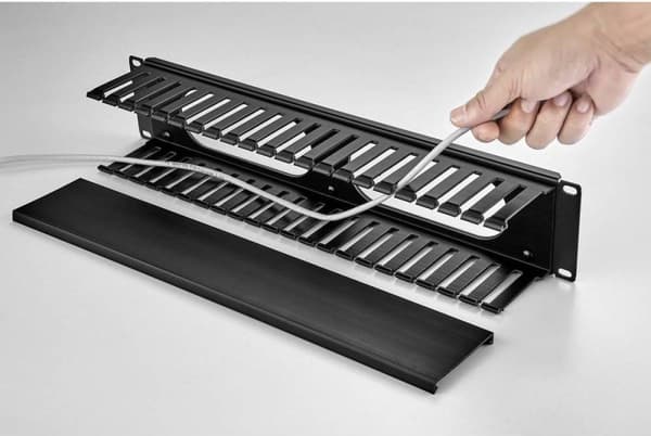 Renkforce RF-3429152 19 tums serverrackskåp kabelhantering 2 U Black