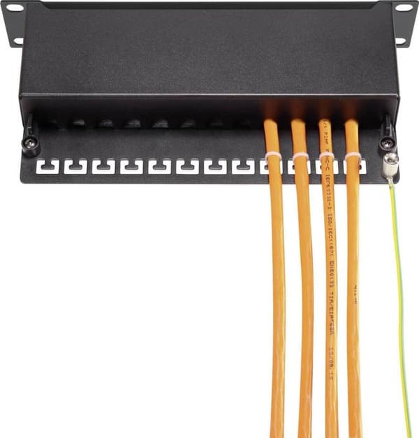 Renkforce RF-3521390 10 tommer Server rack kabinet frontpanel Sort