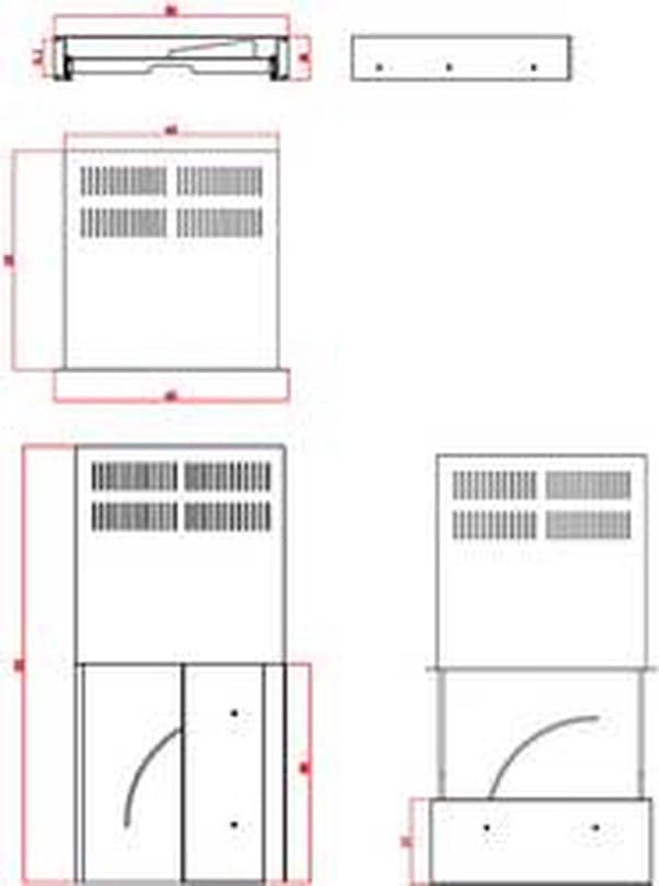 Renkforce RF-3429156 19 tum Server rack skåp låda 2 U Infällbar Lämplig för skåp djup: från 500 mm Svart