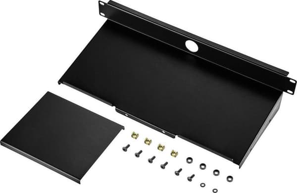 Renkforce RF-3429160 19 tuuman palvelintelinekaapin pohja 1 U Soveltuu kaapin syvyyteen: alkaen 300 mm Musta