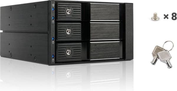 Fantec BP-SA2131 2x 5,25'' Bärpanel Svart