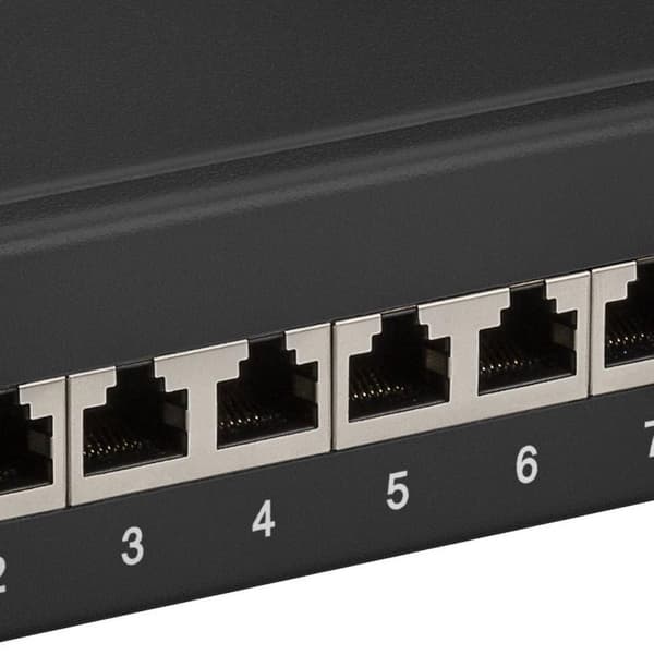 10 tommer CAT6a STP patchpanel - 12 porte