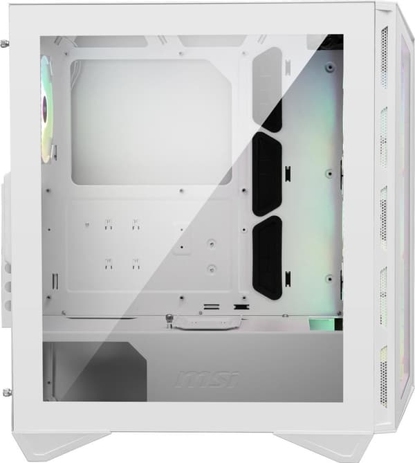 MSI MPG GUNGNIR 110R - MDT - ATX - sivupaneeli ikkunalla (karkaistu lasi) - ei virtalähdettä (ATX) - valkoinen - USB/Audio (306-7G10W21-W57)