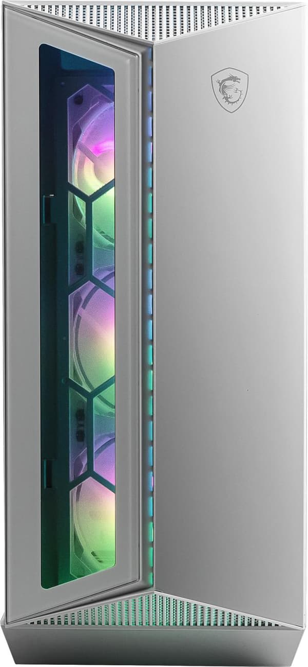 MSI MPG GUNGNIR 110R - MDT - ATX - sivupaneeli ikkunalla (karkaistu lasi) - ei virtalähdettä (ATX) - valkoinen - USB/Audio (306-7G10W21-W57)