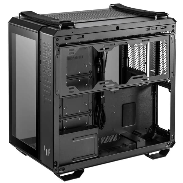 ASUS TUF Gaming GT502 - Mellemtårn - ATX - sidepanel med vindue (hærdet glas) - ingen strømforsyning - USB/lyd (90DC0090-B09000)