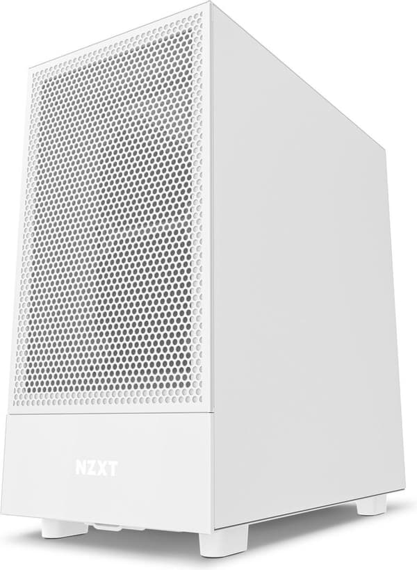 NZXT H5 FLOW Hvid - Midtower model - Mini-ITX, Micro-ATX, ATX - ingen strømforsyning - SGCC stål, hærdet glas - Hvid