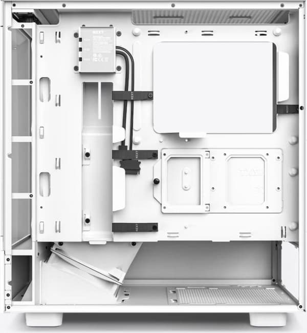 NZXT H5 FLOW Hvid - Midtower model - Mini-ITX, Micro-ATX, ATX - ingen strømforsyning - SGCC stål, hærdet glas - Hvid