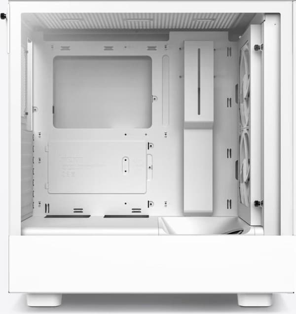NZXT H5 ELITE Valkoinen - Keskitornimalli - Mini-ITX, Micro-ATX, ATX - ei virtalähdettä - SGCC teräs, karkaistu lasi - valkoinen
