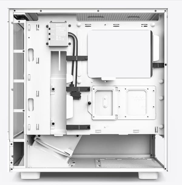 NZXT H5 ELITE Vit - Mellantornsmodell - Mini-ITX, Micro-ATX, ATX - ingen strömförsörjning - SGCC stål, härdat glas - Vit
