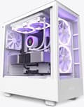 Pikkukuva 1 / 6: NZXT H5 ELITE Valkoinen - Keskitornimalli - Mini-ITX, Micro-ATX, ATX - ei virtalähdettä - SGCC teräs, karkaistu lasi - valkoinen