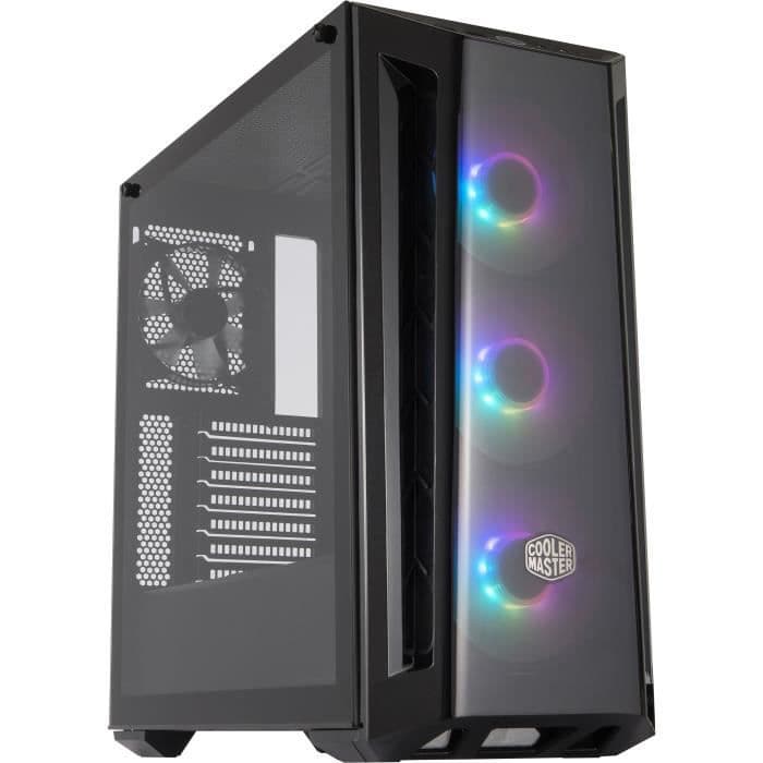 COOLER MASTER MasterBox MB520 ARGB Dark Mirror PC-spelfodral (ATX, panel av härdat glas, 3x120 mm ARGB) - Svart